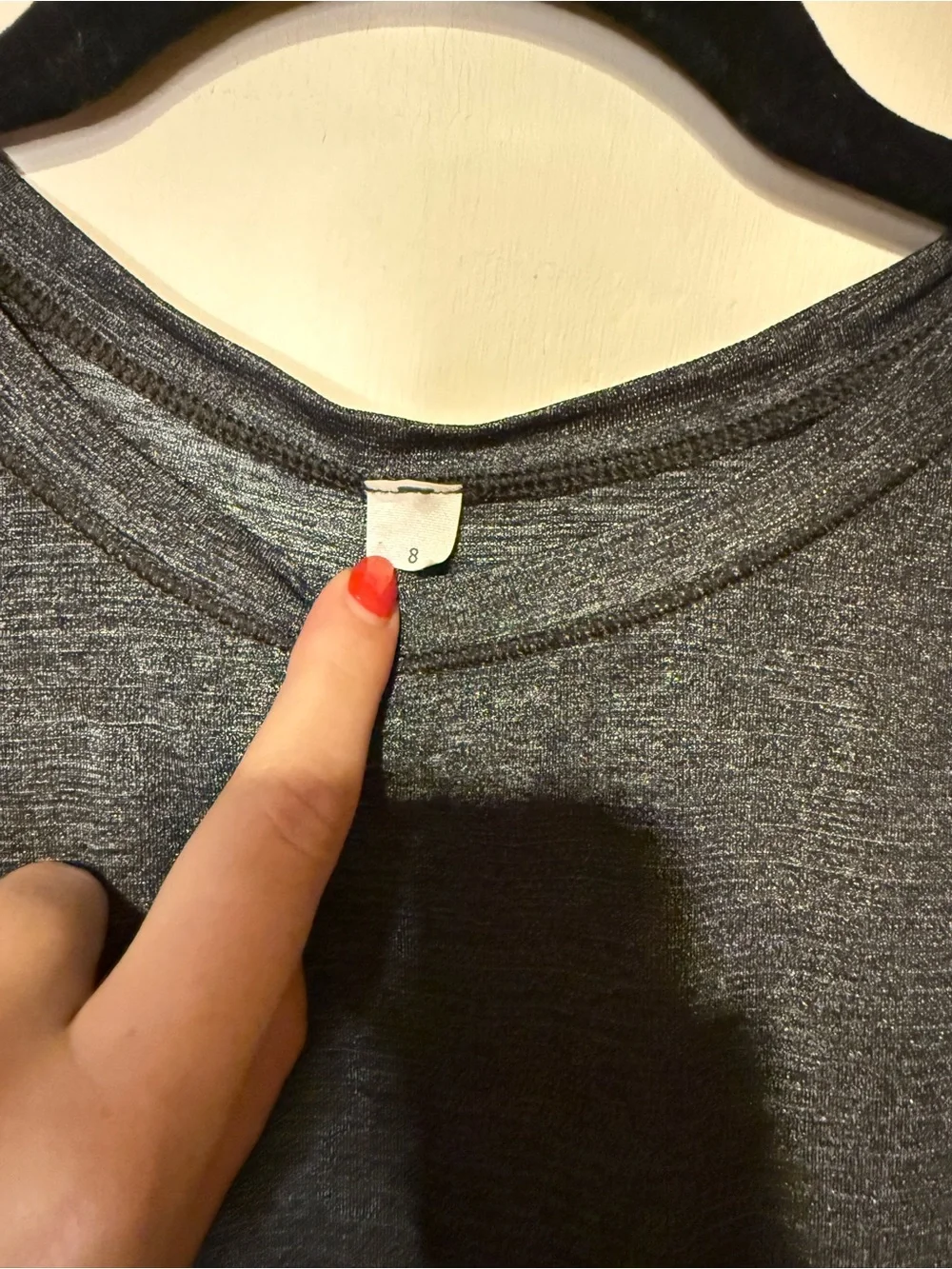 Lululemon Hot Like Agni Singlet Tank Top Racerback Heathered Black Size 8